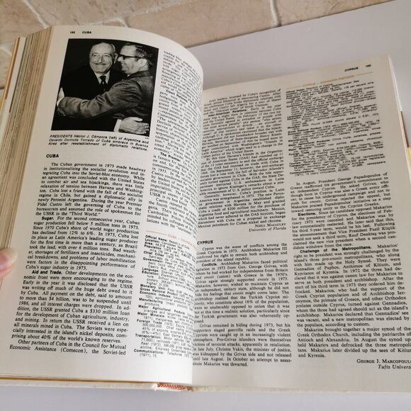 1974 Year Book Encyclopedia Vintage Birthday Gift Annual Recap Grolier Gen X - Picture 7 of 9